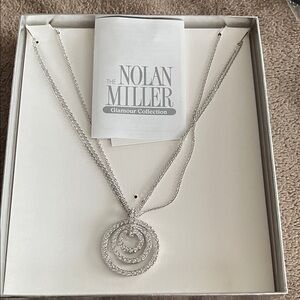 Nolan Miller Silver Spiral Necklace